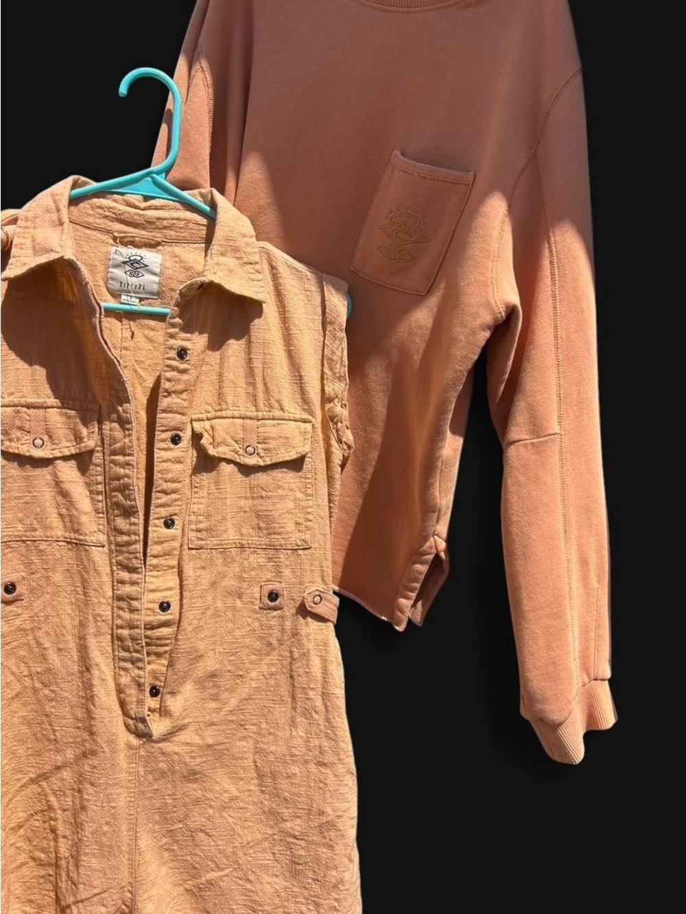 Rip Curl matching set romper and crewneck